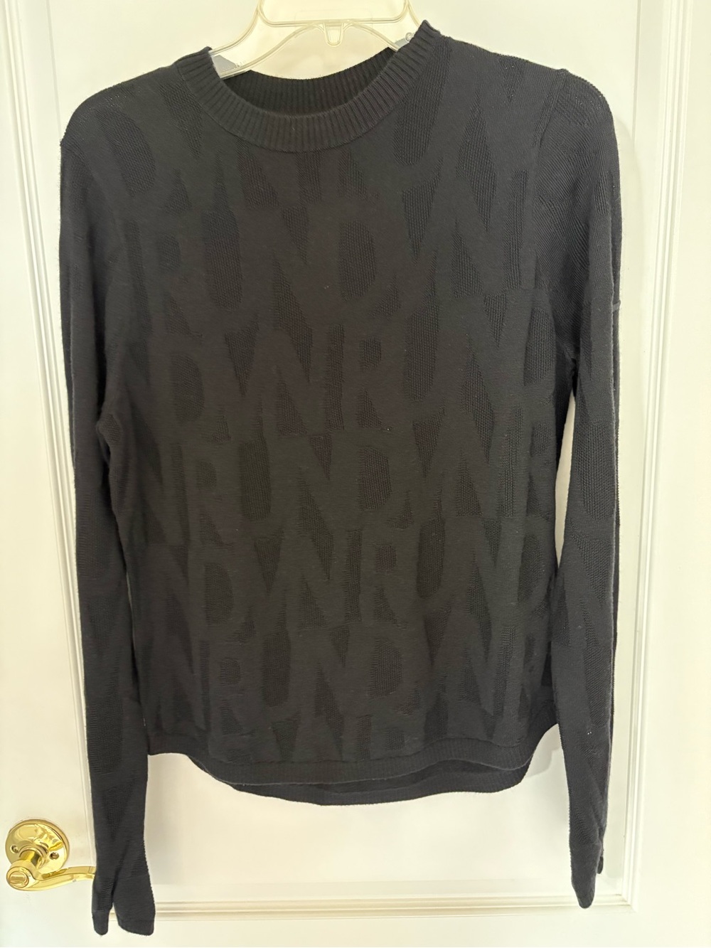 Nike Black Textured Logo Crewneck Sweater. Retail $120